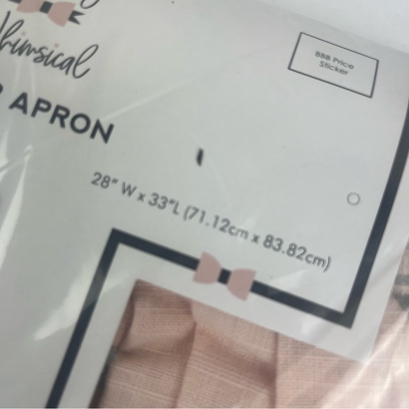 Simply Whimsical Bel Air pink/grey dress style apron-NIP - Picture 5 of 12